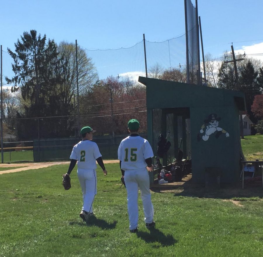 Boys Baseball Team practices before their match against Princeton Day. 