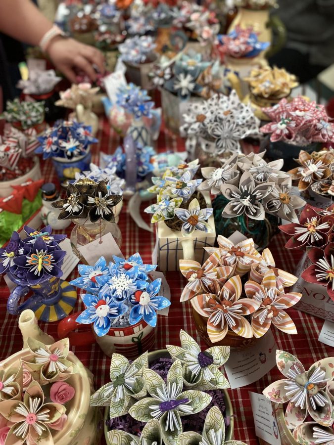 Madame Chioccas paper flowers at the Craft Fair