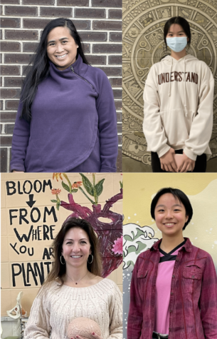From top left to bottom right: Ms. Barbara Fortunato, Lina Lin (25), Dr. Kate Heavers, Amy Xu (23)