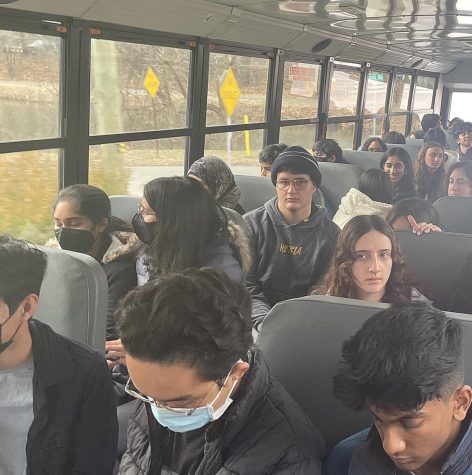 A bus with sophomores that visited the McCarter Theatre during their field trip.
(Photo by Nikhil Shankar (‘25))
