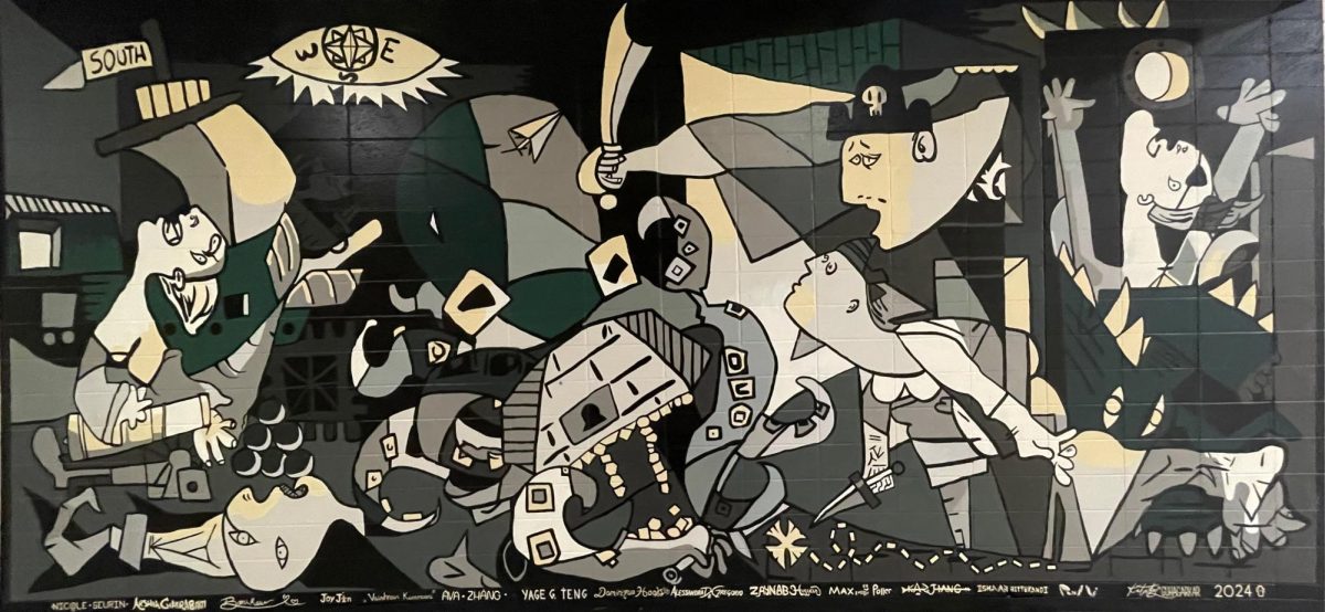 The mural based on Pablo Picasso’s “Guernica”.