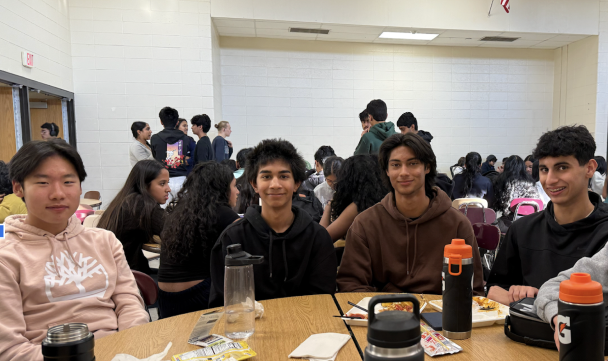 Students that are participating in a Secret Santa exchange.

Left to right: Lino Kim (‘27), Akshay Gande (‘27), Yash Thakur (‘27) and Mohammad Javanmard (‘27)