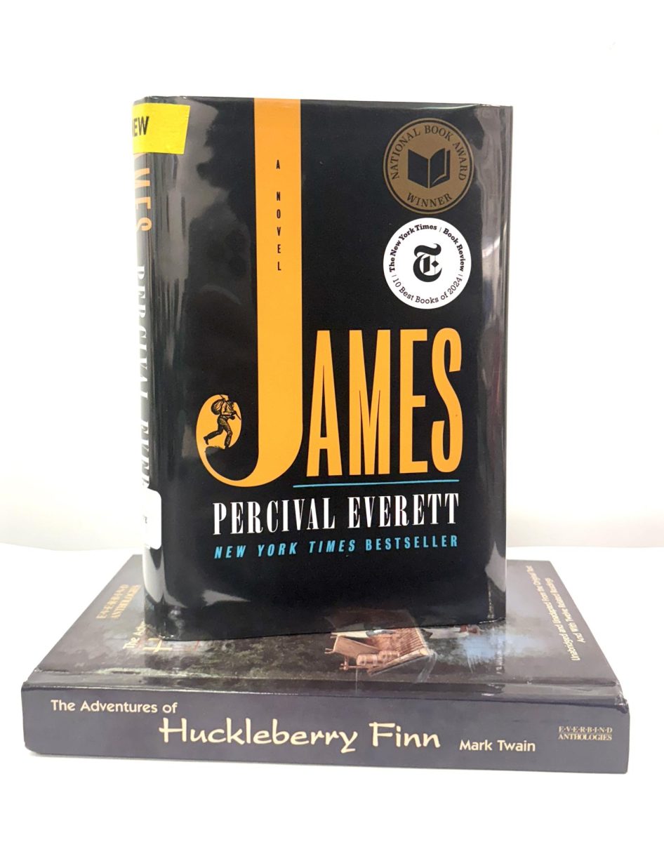 “James” by Percival Everett which retells the story of Mark Twain’s “The adventures of Huckleberry Finn”. 